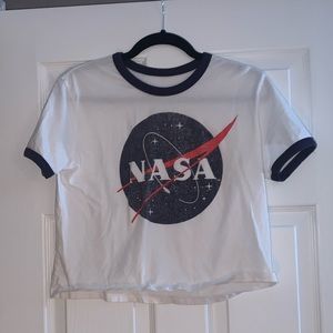 Cute Cropped NASA T-Shirt